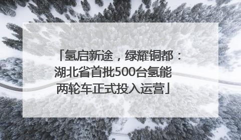 氢启新途，绿耀铜都：湖北省首批500台氢能两轮车正式投入运营