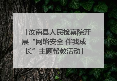 汝南县人民检察院开展“网络安全 伴我成长”主题帮教活动