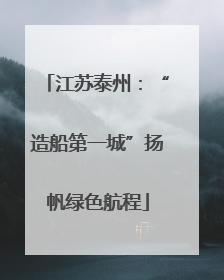 江苏泰州：“造船第一城”扬帆绿色航程