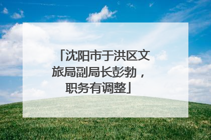 沈阳市于洪区文旅局副局长彭勃，职务有调整