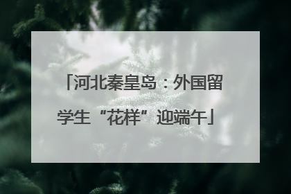 河北秦皇岛：外国留学生“花样”迎端午