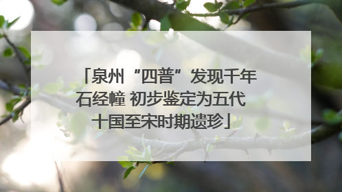 泉州“四普”发现千年石经幢 初步鉴定为五代十国至宋时期遗珍