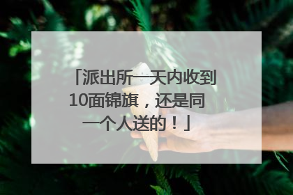 派出所一天内收到10面锦旗，还是同一个人送的！