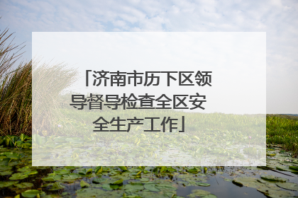 济南市历下区领导督导检查全区安全生产工作