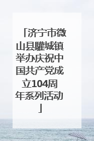 济宁市微山县驩城镇举办庆祝中国共产党成立104周年系列活动