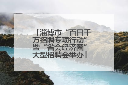 淄博市“百日千万招聘专项行动”暨“省会经济圈”大型招聘会举办