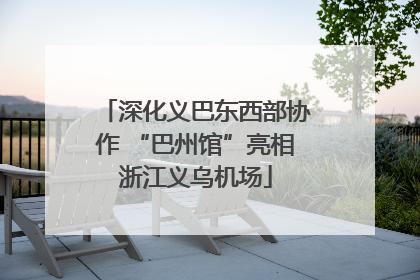 深化义巴东西部协作 “巴州馆”亮相浙江义乌机场