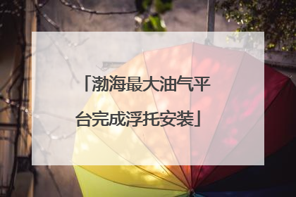 渤海最大油气平台完成浮托安装
