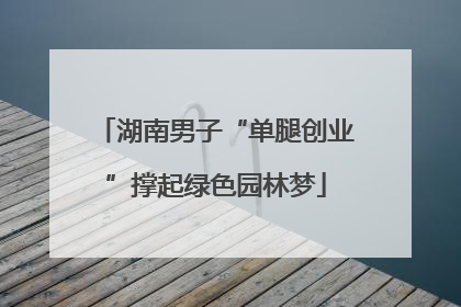 湖南男子“单腿创业”撑起绿色园林梦
