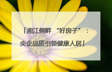 湘江侧畔 “好房子”：央企品质引领健康人居