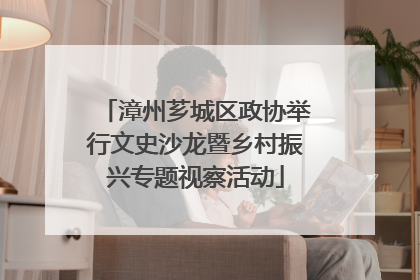 漳州芗城区政协举行文史沙龙暨乡村振兴专题视察活动