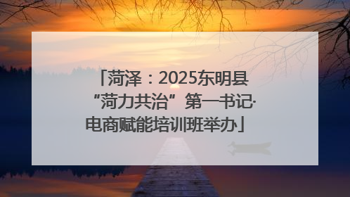 菏泽：2025东明县“菏力共治”第一书记·电商赋能培训班举办