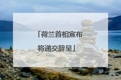 荷兰首相宣布将递交辞呈