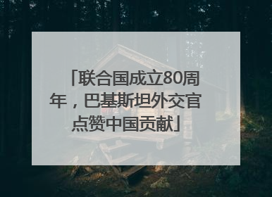 联合国成立80周年，巴基斯坦外交官点赞中国贡献