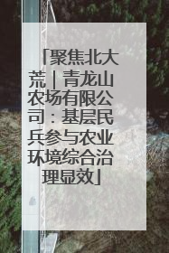 聚焦北大荒｜青龙山农场有限公司：基层民兵参与农业环境综合治理显效
