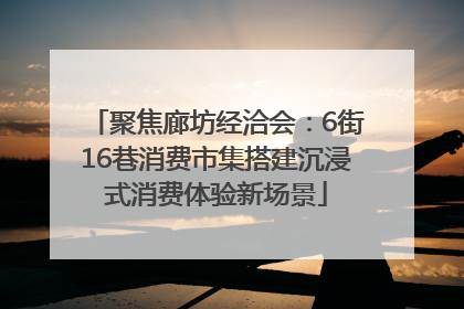聚焦廊坊经洽会：6街16巷消费市集搭建沉浸式消费体验新场景