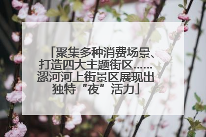 聚集多种消费场景、打造四大主题街区……漯河河上街景区展现出独特“夜”活力
