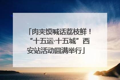 肉夹馍喊话荔枝鲜！“十五运·十五城”西安站活动圆满举行
