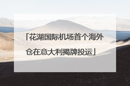 花湖国际机场首个海外仓在意大利揭牌投运