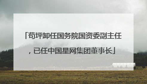 苟坪卸任国务院国资委副主任，已任中国星网集团董事长