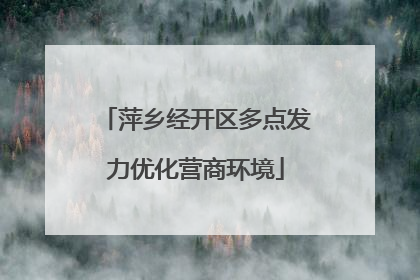 萍乡经开区多点发力优化营商环境