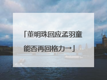 董明珠回应孟羽童能否再回格力→
