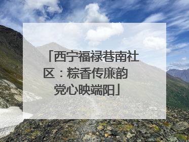 西宁福禄巷南社区：粽香传廉韵 党心映端阳