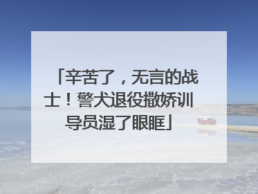 辛苦了，无言的战士！警犬退役撒娇训导员湿了眼眶