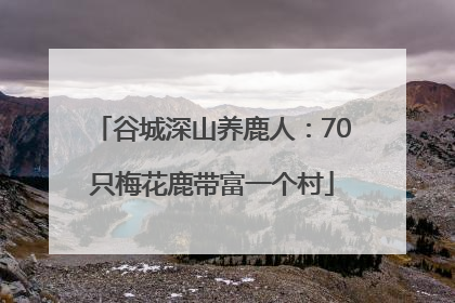 谷城深山养鹿人：70只梅花鹿带富一个村