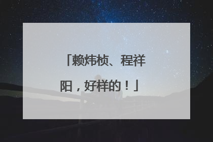 赖炜桢、程祥阳，好样的！