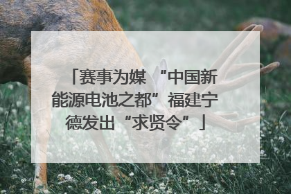 赛事为媒 “中国新能源电池之都”福建宁德发出“求贤令”