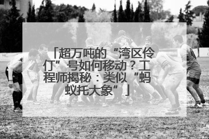 超万吨的“湾区伶仃”号如何移动？工程师揭秘：类似“蚂蚁托大象”