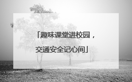 趣味课堂进校园，交通安全记心间