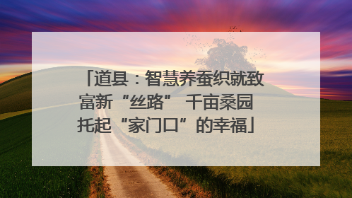 道县：智慧养蚕织就致富新“丝路” 千亩桑园托起“家门口”的幸福