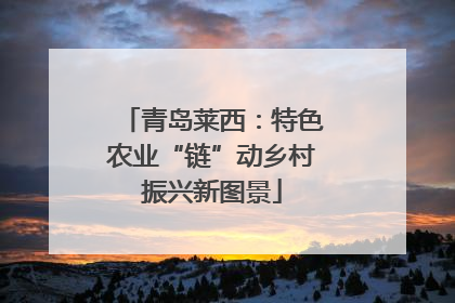 青岛莱西：特色农业“链”动乡村振兴新图景
