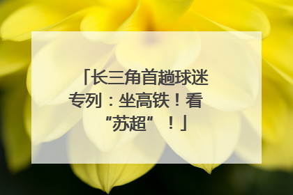 长三角首趟球迷专列：坐高铁！看“苏超”！