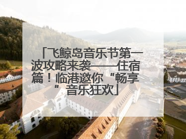 飞鲸岛音乐节第一波攻略来袭——住宿篇！临港邀你“畅享”音乐狂欢