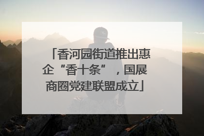 香河园街道推出惠企“香十条”，国展商圈党建联盟成立