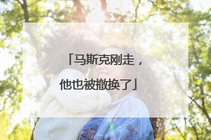 马斯克刚走，他也被撤换了