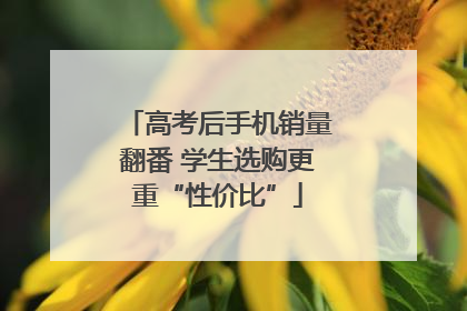 高考后手机销量翻番 学生选购更重“性价比”