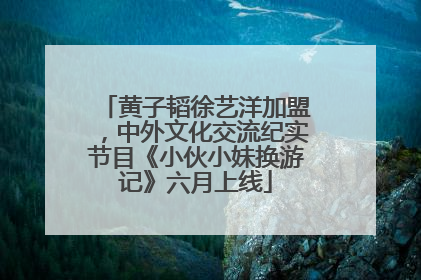 黄子韬徐艺洋加盟，中外文化交流纪实节目《小伙小妹换游记》六月上线