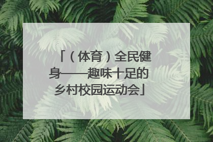 （体育）全民健身——趣味十足的乡村校园运动会