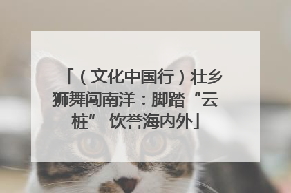 （文化中国行）壮乡狮舞闯南洋：脚踏“云桩” 饮誉海内外