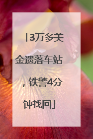 3万多美金遗落车站，铁警4分钟找回