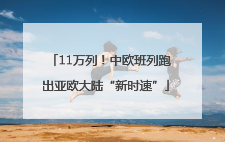 11万列！中欧班列跑出亚欧大陆“新时速”