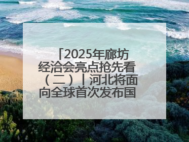 2025年廊坊经洽会亮点抢先看（二）丨河北将面向全球首次发布国际化招商地图
