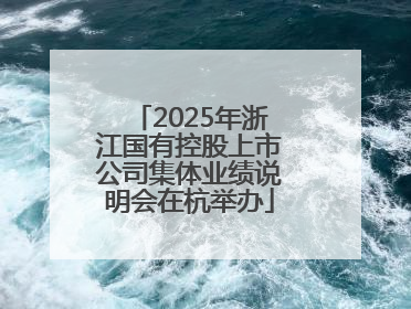 2025年浙江国有控股上市公司集体业绩说明会在杭举办