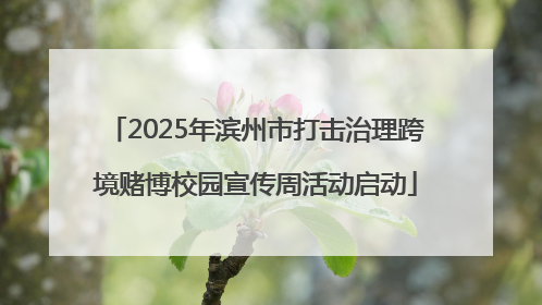 2025年滨州市打击治理跨境赌博校园宣传周活动启动