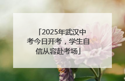 2025年武汉中考今日开考，学生自信从容赴考场