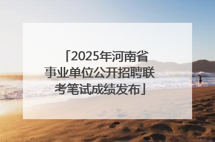 2025年河南省事业单位公开招聘联考笔试成绩发布
